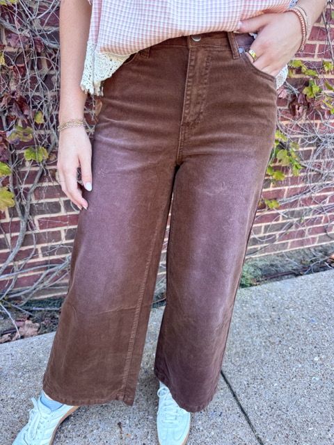 Esther Pants, Color: Brown, Size: Small