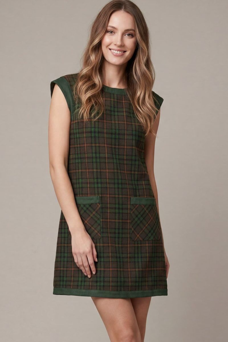 Loretta Mini Dress, Color: Green, Size: Small