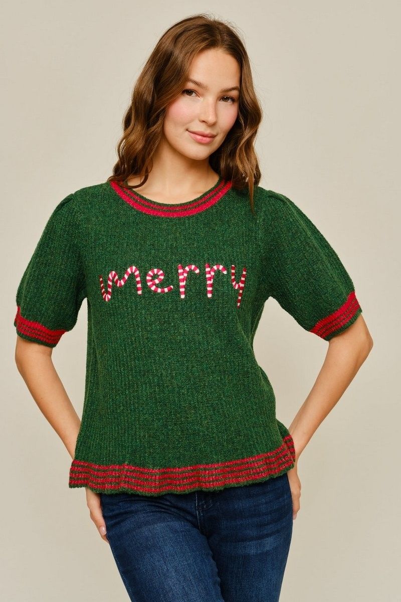 Lilah Sweater, Color: Hunter Green, Size: Small