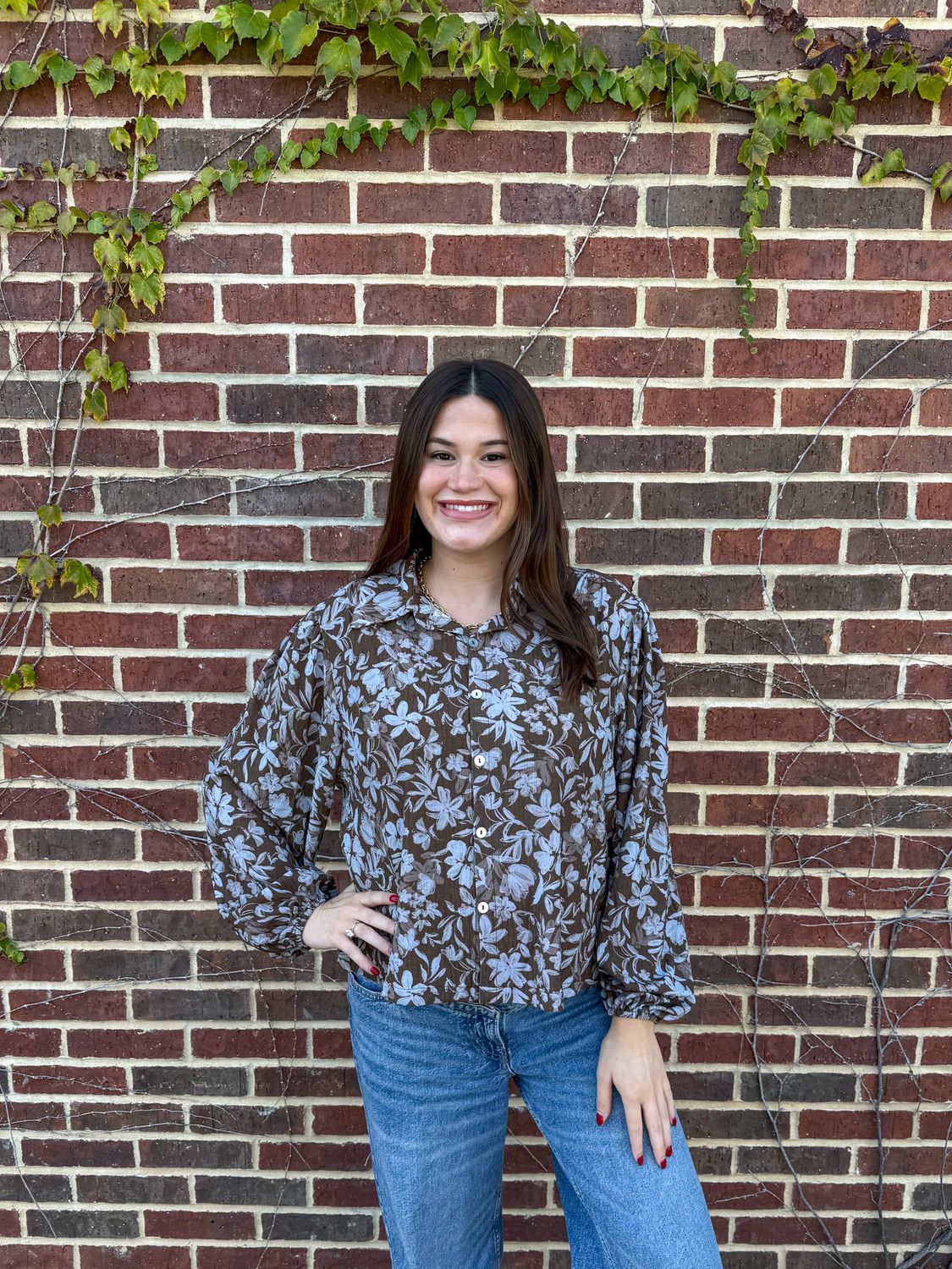 Lylah Top, Color: Olive, Size: Small