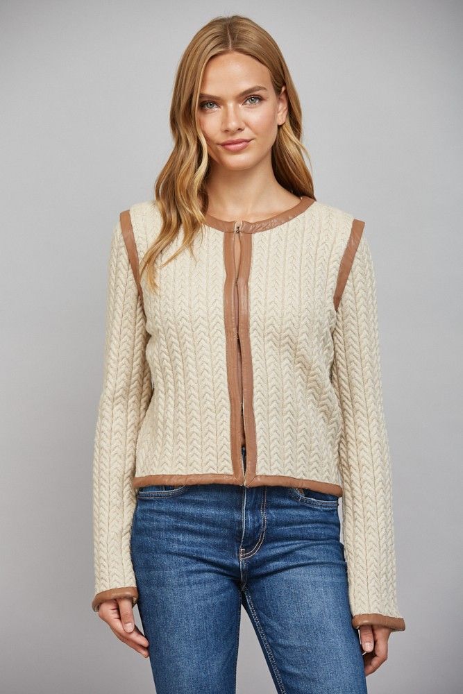 Linda Jacket, Color: Beige, Size: Small