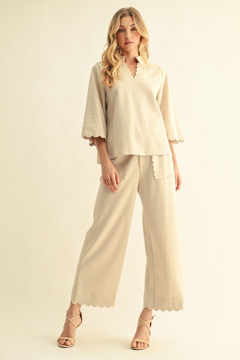 Miley Set, Color: Oatmeal, Size: Small