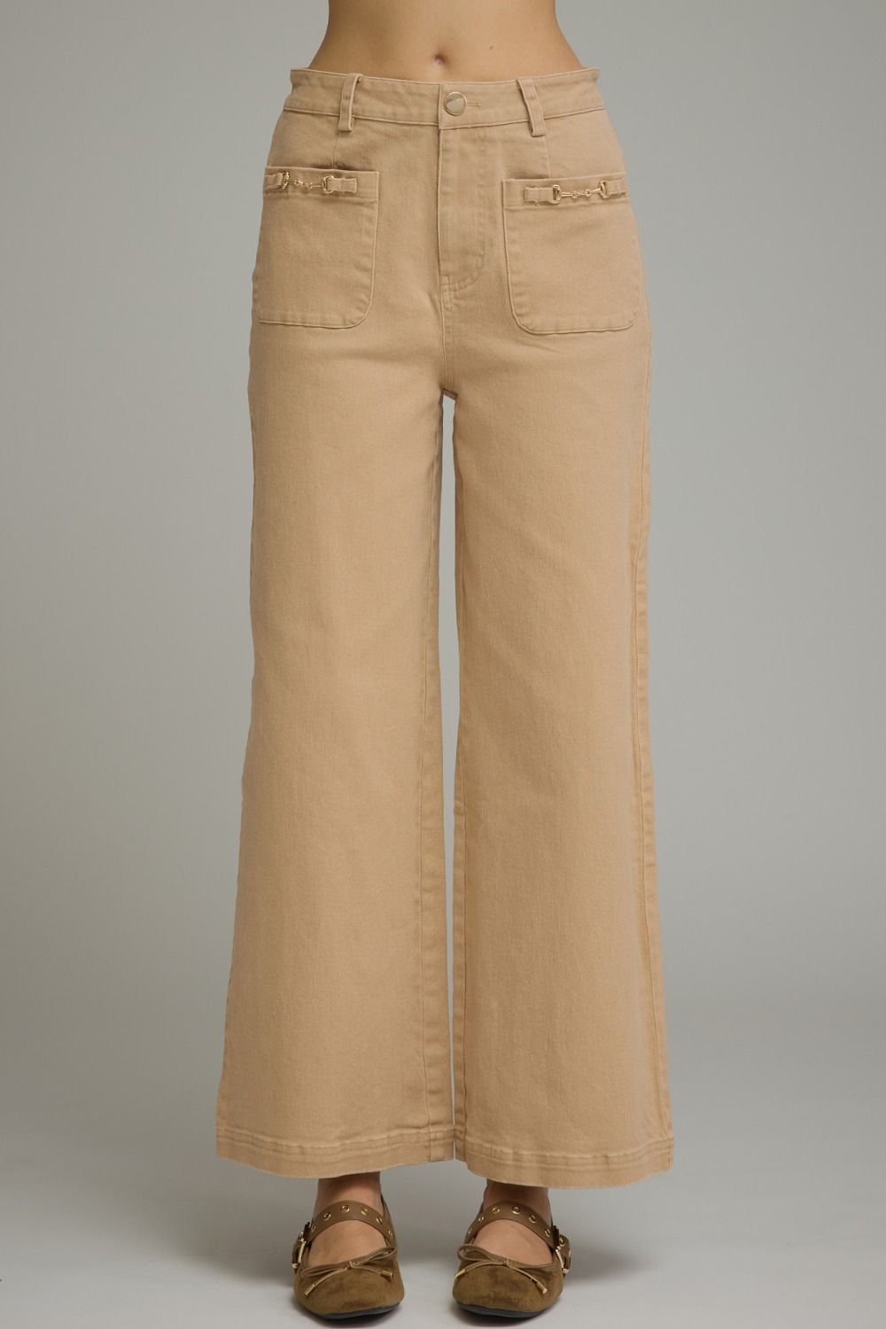 Kyomi Pants, Color: Camel, Size: Small
