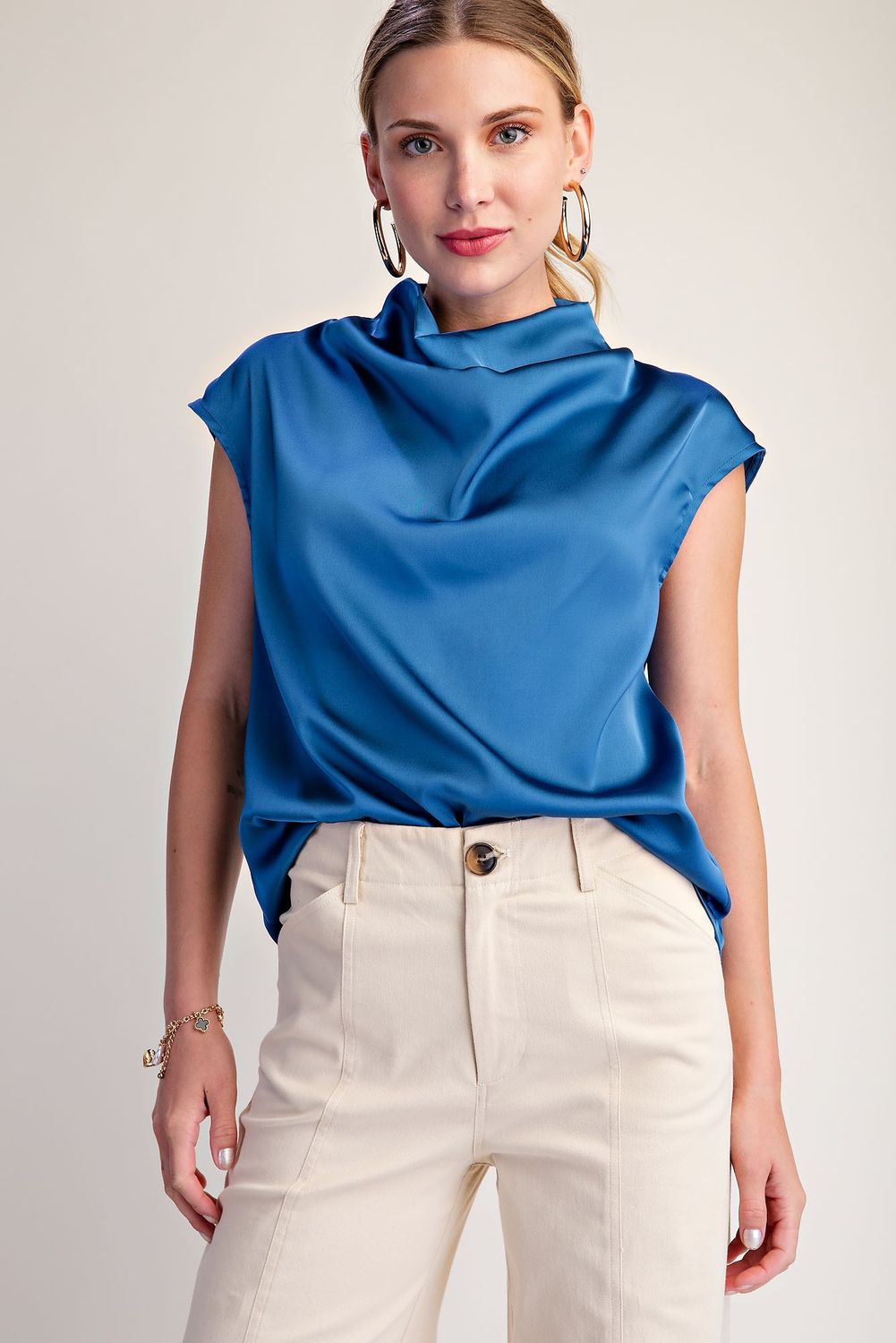 Tammlee Top, Color: Blue, Size: Small