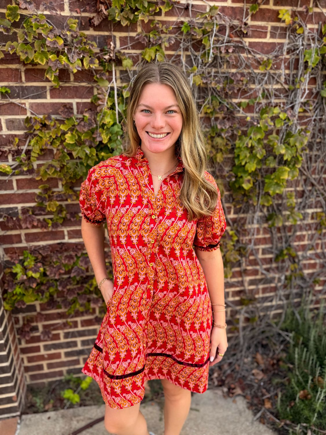 Wendi Velvet Trimmed Dress