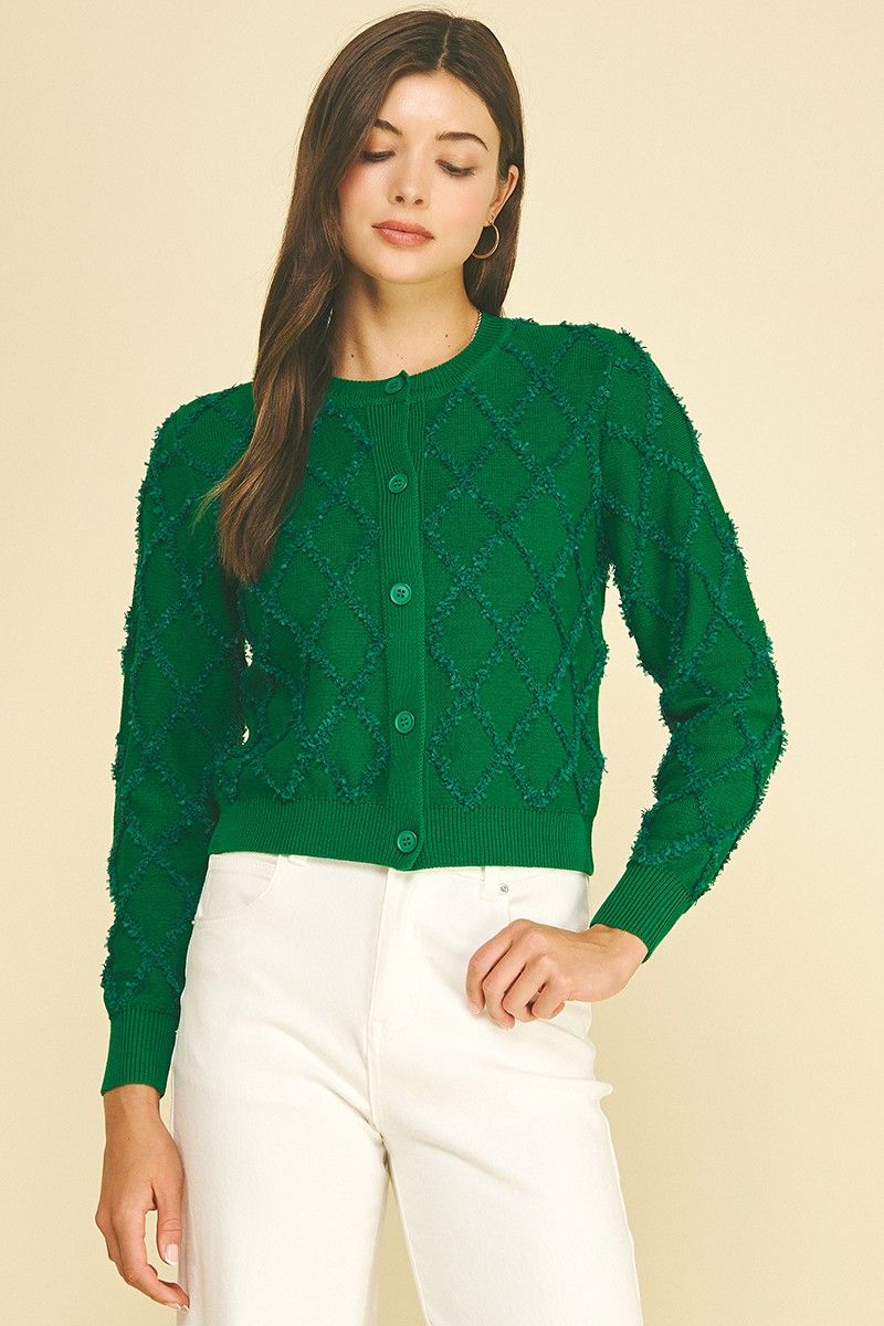 Danika Cardigan, Color: Green, Size: S/M