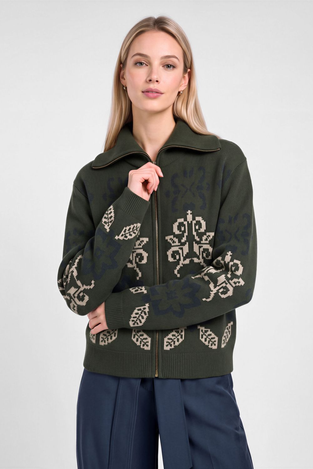 Phoebe Cardigan, Color: Forest Denim, Size: XS