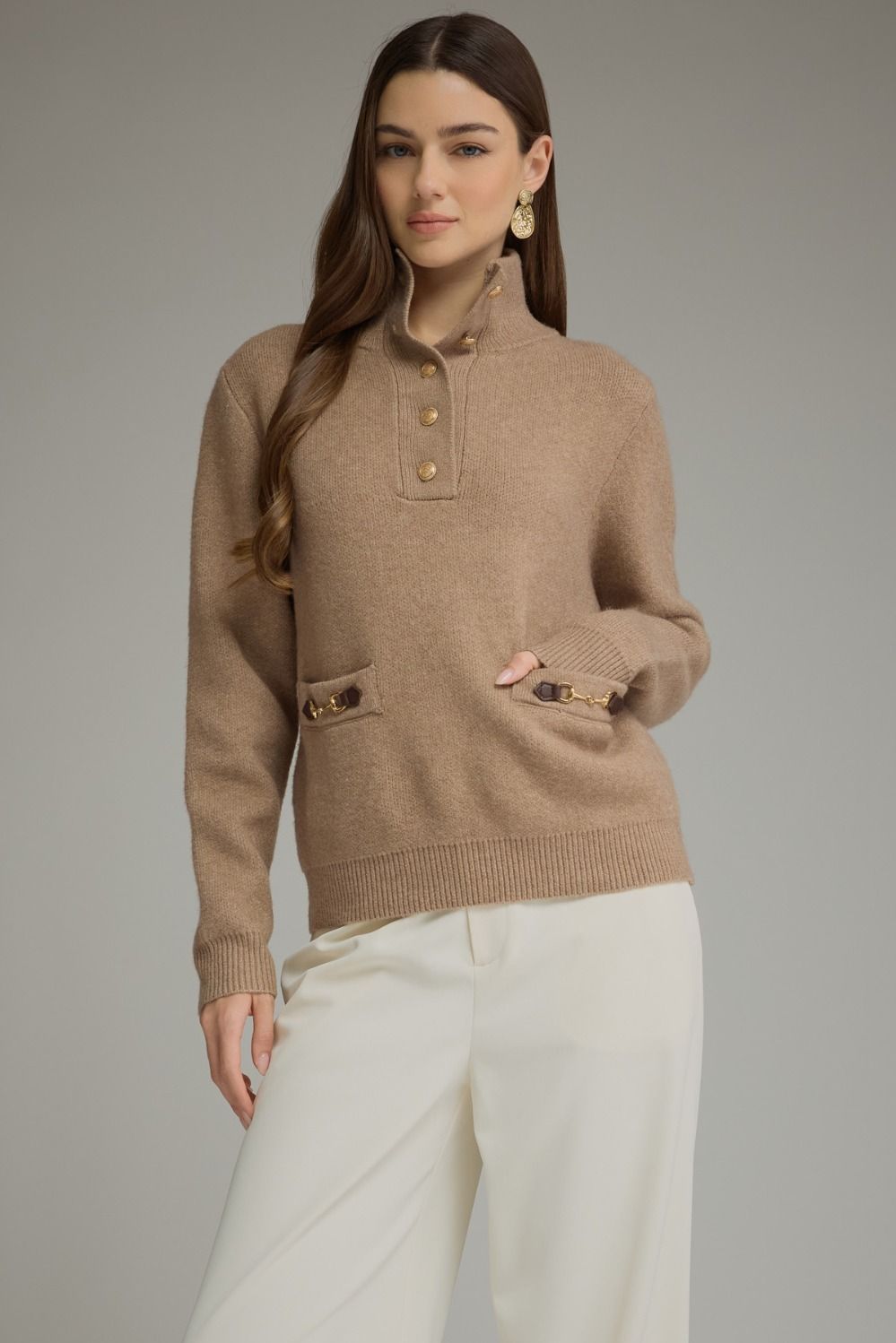Juliette Blouse, Color: Camel, Size: Small