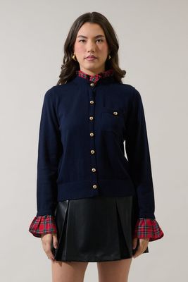 Deserie Plaid Cardigan