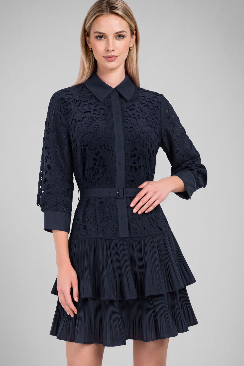 Audry Lace Dress, Color: Navy, Size: Xsmall