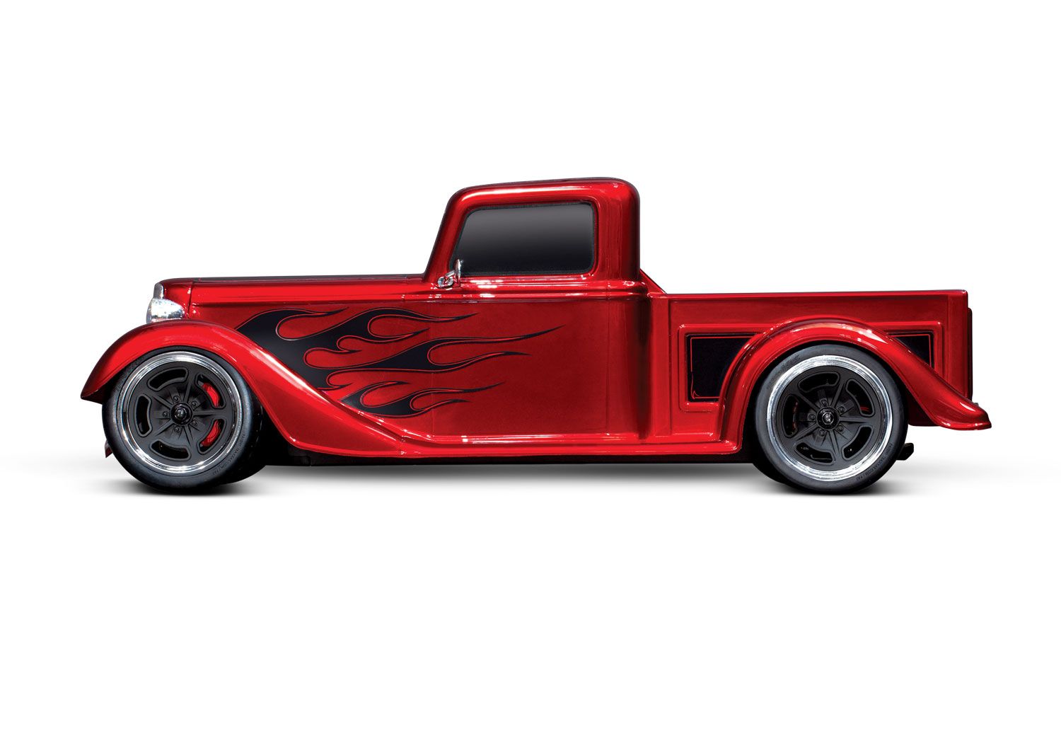 TRA93034-4 Traxxas Factory Five '35 Hot Rod Truck; Fully assembled, RTR, w/ TQ 2.4GHz Radio, XL-5 ESC, Titan 12T 550 motor, and ProGraphix painted replica body, Color: Red