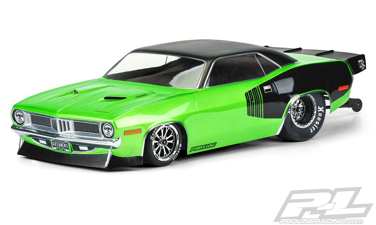 PRO3550-00 Pro-Line 1972 Plymouth Barracuda Clear Body Slash 2wd Drag