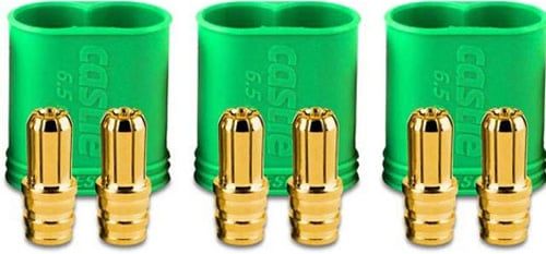 CSE011-0068-00 Castle Creations Polarized Bullet Conn Male, 6.5mm Set