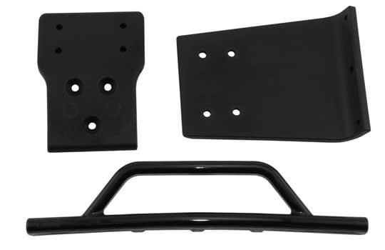 RPM80022 RPM Black Front Bumper & Skid Plate for the Traxxas Slash 4x4