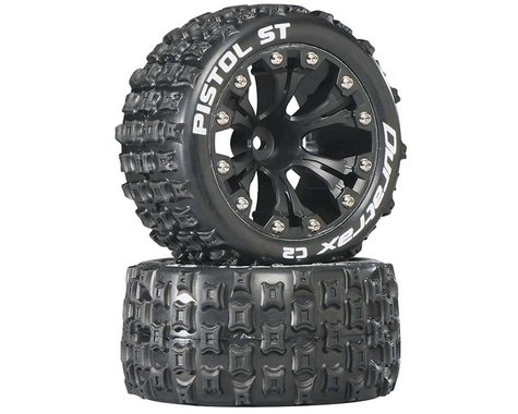 DTXC3556 Duratrax Pistol ST 2.8'' Mounted 1/2'' Offset C2 Tires, Black (2)