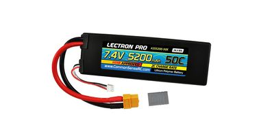 CSRC2S5200-50X Lectron Pro 7.4V 5200mAh 50C Lipo Battery with XT60 Connector
