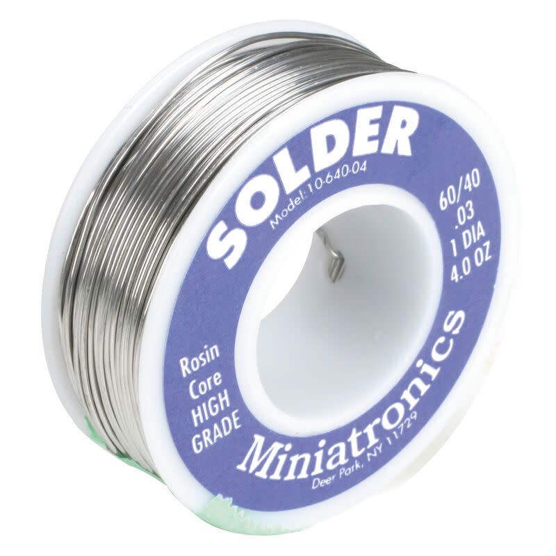 MNT1064004 Miniatronics Rosin Core Solder 60/40, 4oz