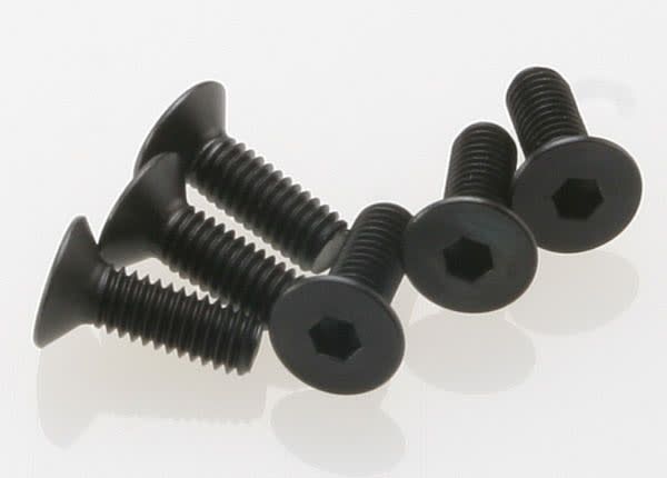 TRA2542 Traxxas Screws, 4x12mm countersunk machine (hex drive) (6)