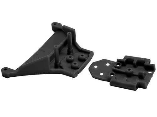 RPM73562 RPM Front Bulkhead for Slash 4x4 LCG and Rustler 4x4, Black