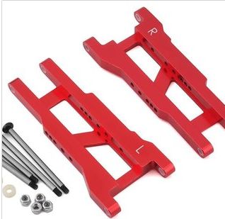 SPTST3655XR ST Racing Concepts Heavy Duty Rear Suspension Arm Kit w/ Lock-Nut Hinge-Pins for Traxxas Rustler/Stampede 2WD (Red)