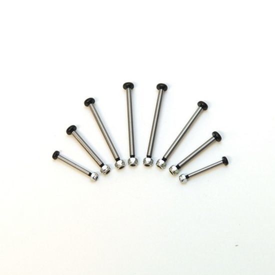 SPTST3640S ST Racing Concepts Heat-Treated, Polished Steel Locknut-style Hinge Pin Kit for Traxxas Slash/Rustler/Stampede (Silver)