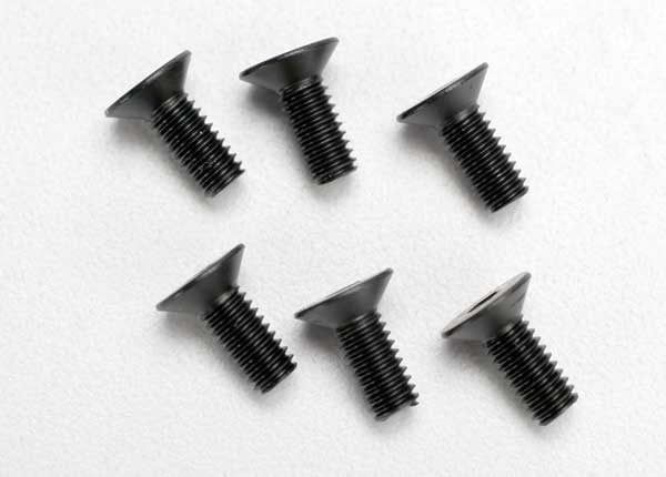 TRA2535 Traxxas Screws, 4x10mm countersunk machine (hex drive) (6)