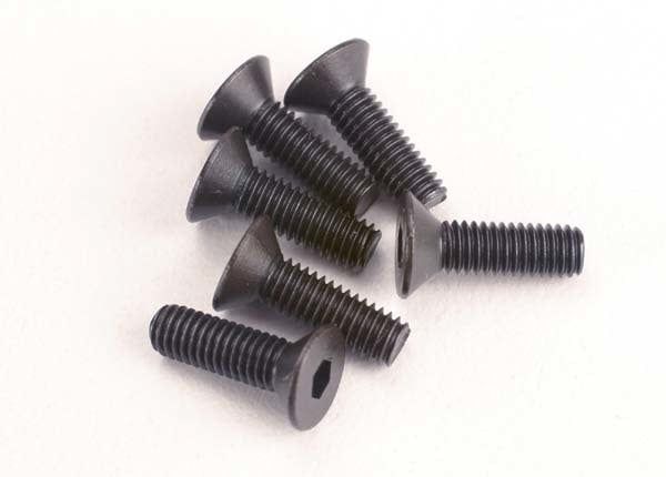 TRA2551 Traxxas Screws, 3x10mm countersunk machine (6) (hex drive)
