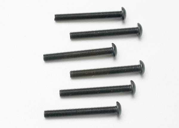 TRA2576 Traxxas Screws, 3x8mm button-head machine (hex drive) (6)