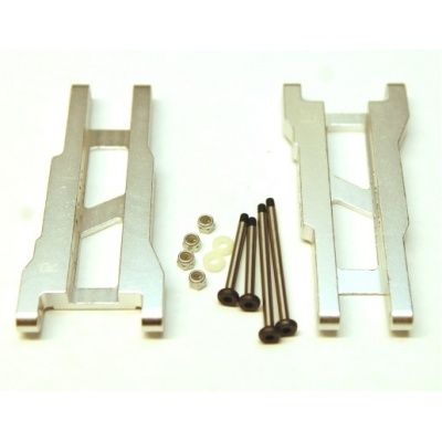 SPTST2555XS ST Racing Concepts CNC Machined Aluminum Rear A-Arm set (w/steel hinge-pins) for Traxxas Slash (Silver)