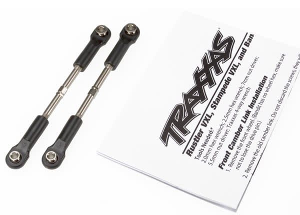 TRA2445 Traxxas Turnbuckles, toe link, 55mm (75mm center to center) (2) (assembled with rod ends and hollow balls)