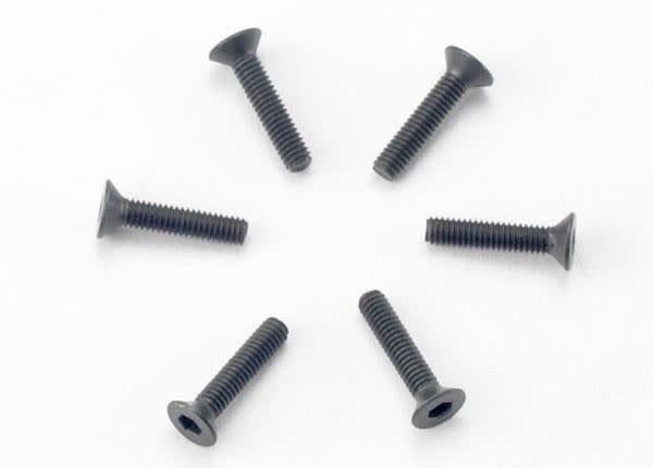 TRA2526 Traxxas Screws, 2.5x12mm countersunk machine (hex drive) (6)