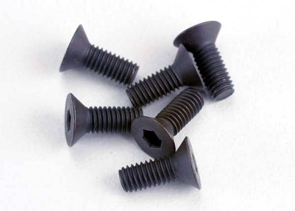 TRA2550 Traxxas Screws, 3x8mm countersunk machine (6) (hex drive)