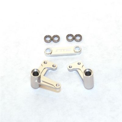 SPTST3743XS ST Racing Concepts Aluminum Steering Bellcrank Set w/Bearings, Slash/Rustler/Bandit (Silver)