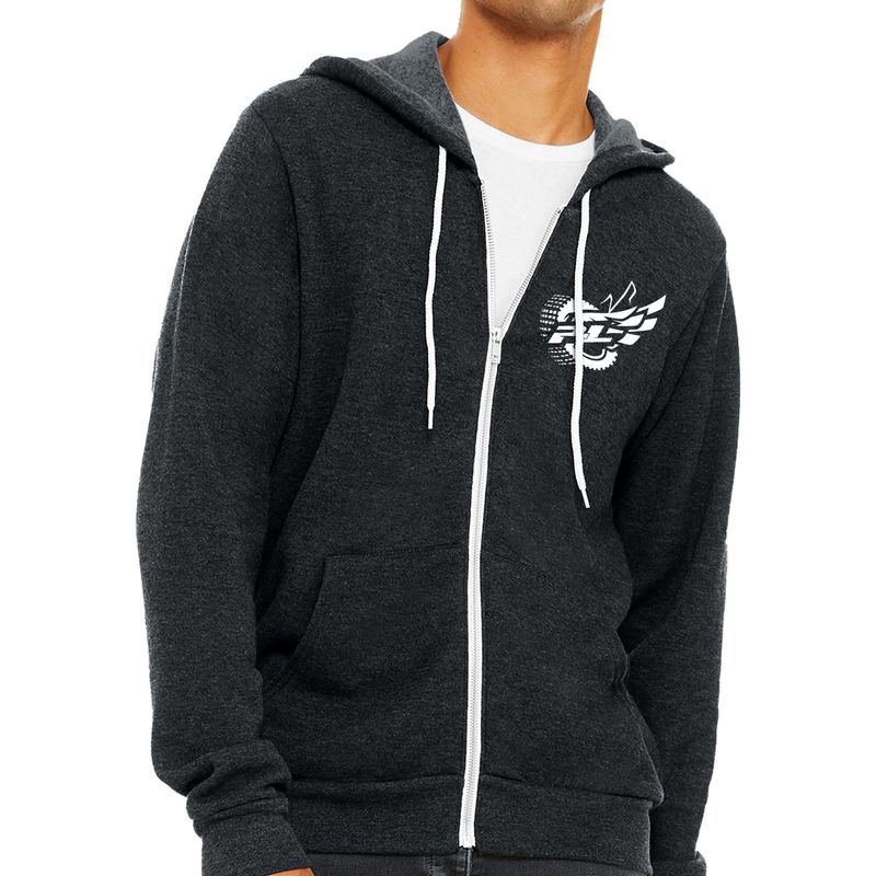 PRO9859 Pro-Line Wings Gray Zip-Up Hoodie