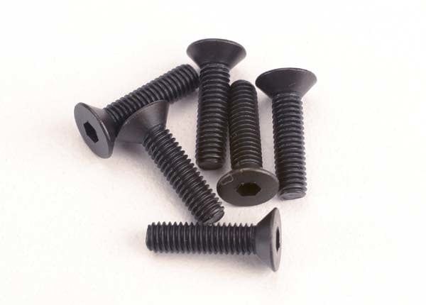 TRA2552 Traxxas Screws, 3x12mm countersunk machine (6) (hex drive)