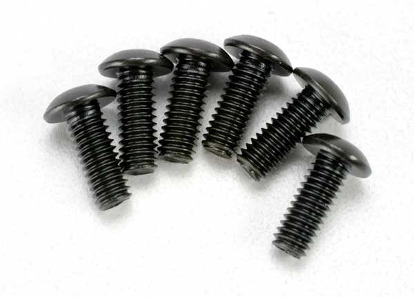 TRA3937 Traxxas Screws, 4x12mm button-head machine (hex drive) (6)