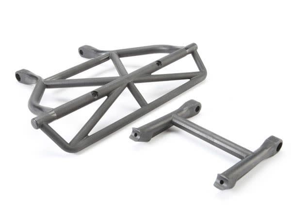 TRA5836 Traxxas Bumper, rear/ bumper mount, rear (black)