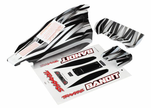TRA2420 Traxxas Body, Bandit, ProGraphix (replacement for the painted body. Graphics are printed, requires paint & final color application)/ decal sheet TRA2420 Traxxas Body, Bandit, ProGraphix (replacement for the painted body. Graphics are printed, requires paint & final color application)/ decal sheet