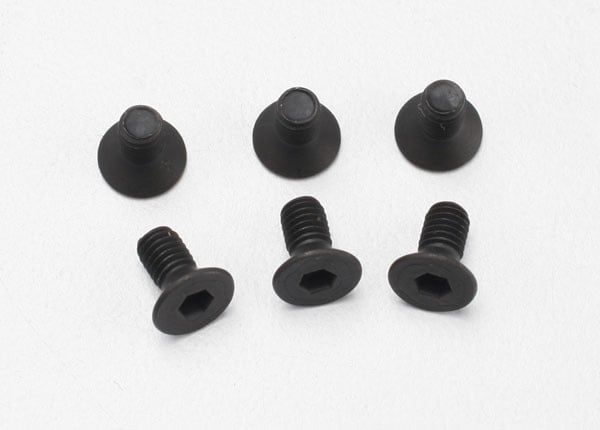 TRA2534 Traxxas Screws, 3x6mm countersunk machine (6) (hex drive)