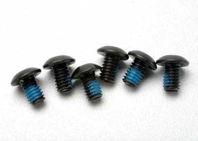 TRA3939 Traxxas Screws, 4x6mm button-head machine (hex drive) (with threadlock) (6)