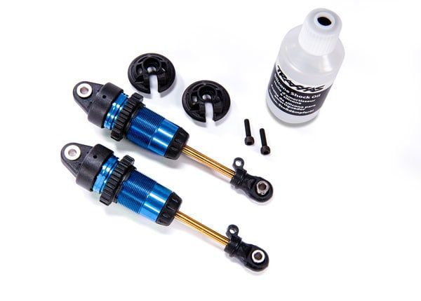 TRA7461 Traxxas 1/10 Blue Aluminum Long GTR Shocks (2) TRA7461 Traxxas 1/10 Blue Aluminum Long GTR Shocks (2)