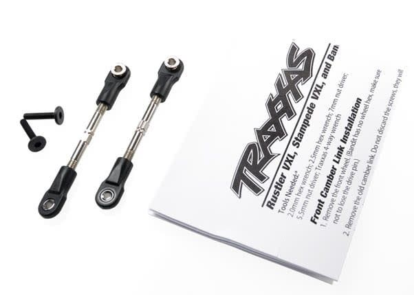 TRA2444 Traxxas Turnbuckles, camber link, 47mm (67mm center to center) (front) (assembled with rod ends and hollow balls) (1 left, 1 right)