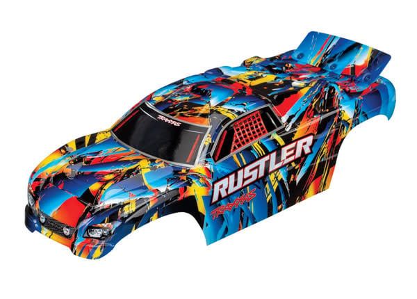 TRA3748 Traxxas Body, Rustler, Rock n' Roll (painted, decals applied)