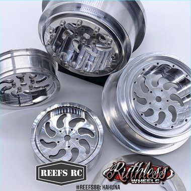 SEHREEFS80 Reefs RC Kahuna Beadlock Drag Wheels w/ Rings and Hardware (4pcs)