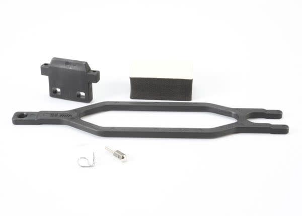 TRA5827 Traxxas Hold down, battery/ hold down retainer/ battery post/ foam spacer/ angled body clip