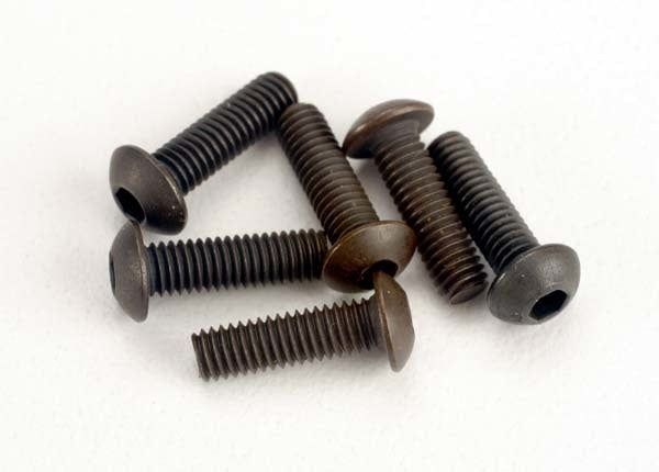 TRA2577 Traxxas Screws, 3x10mm button-head machine (hex drive) (6)