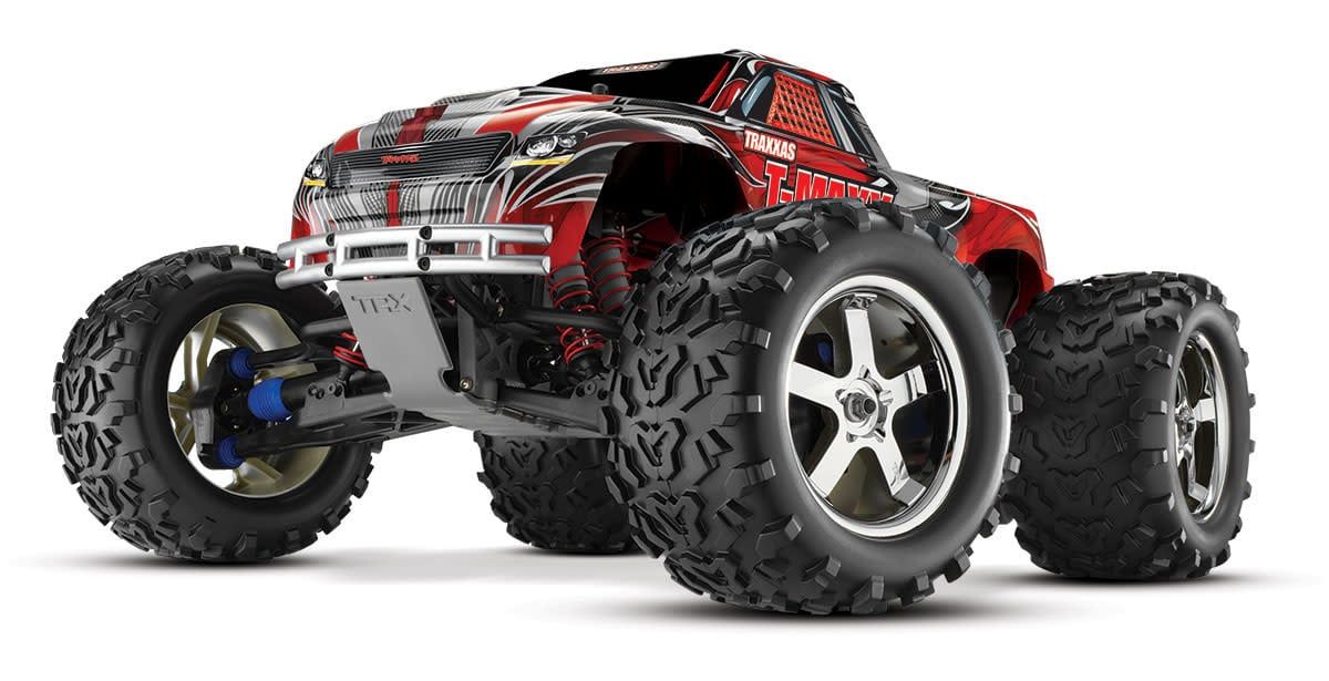 TRA49077-3 Traxxas  T-Maxx 3.3 4WD RTR Nitro MT, Color: Red