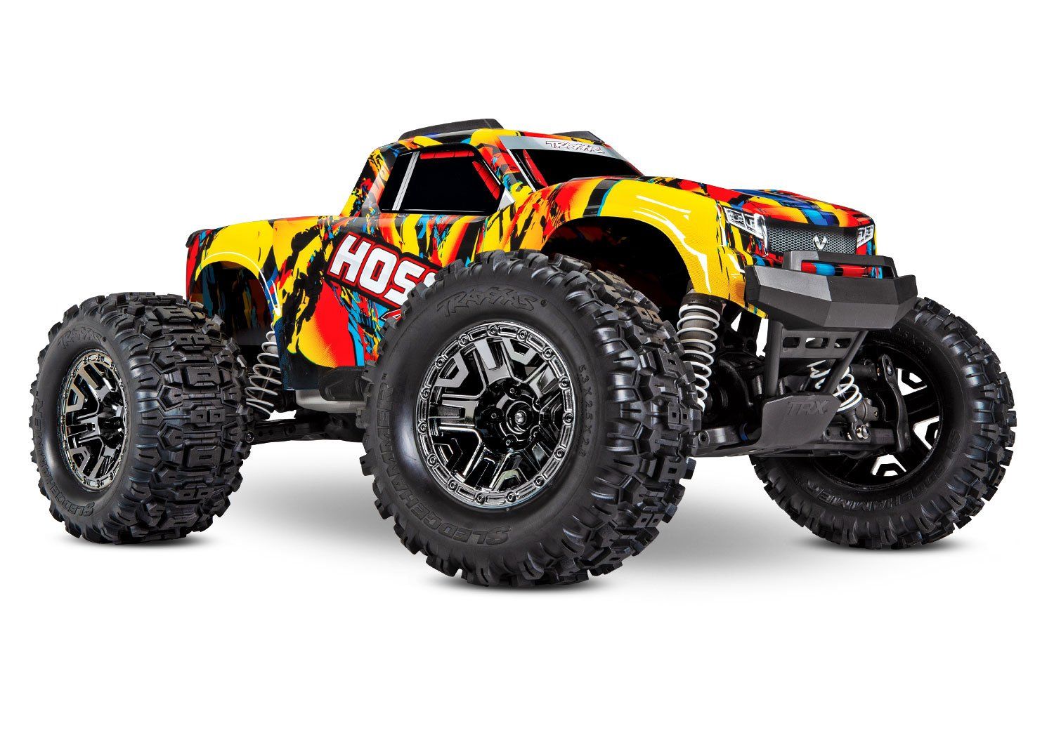 TRA90076-4 Traxxas Hoss 4X4 VXL: 1/10 Scale MT, Color: SLRF