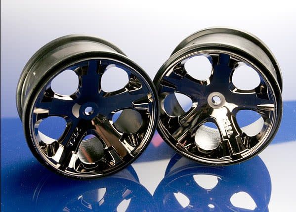 TRA3772A Traxxas Wheels, All-Star 2.8' (black chrome) (2WD electric rear)