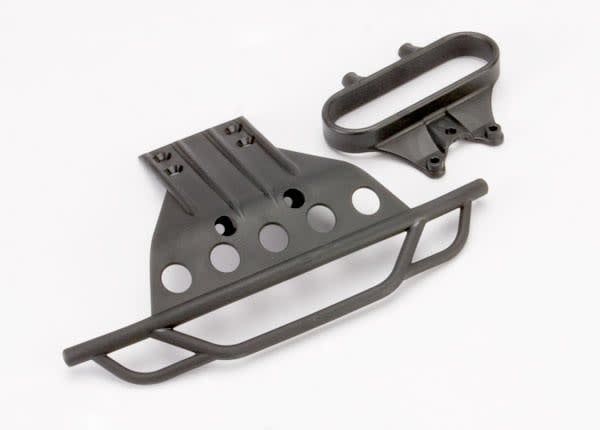 TRA5835 Traxxas Bumper, front/ bumper mount, front (black)
